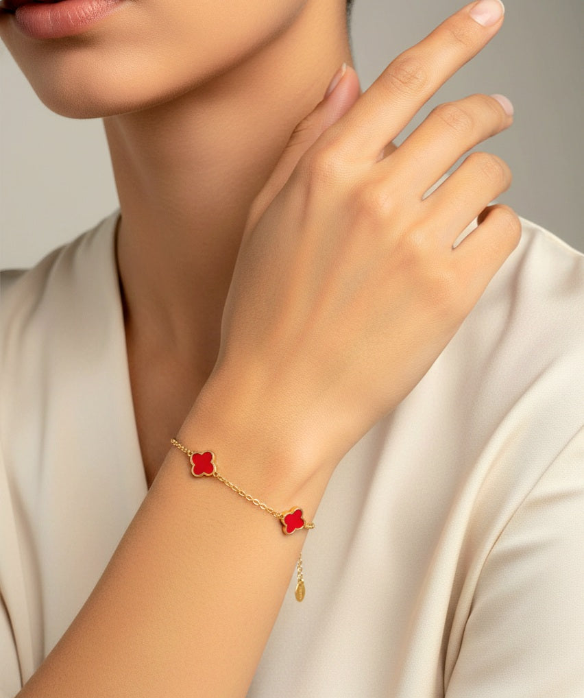 Manilla flores Rojas