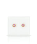 Aretes flor rosados