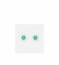 Aretes flor Azul