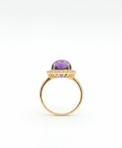 Anillo piedra morada