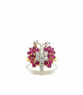Mariposa Ruby y diamantes