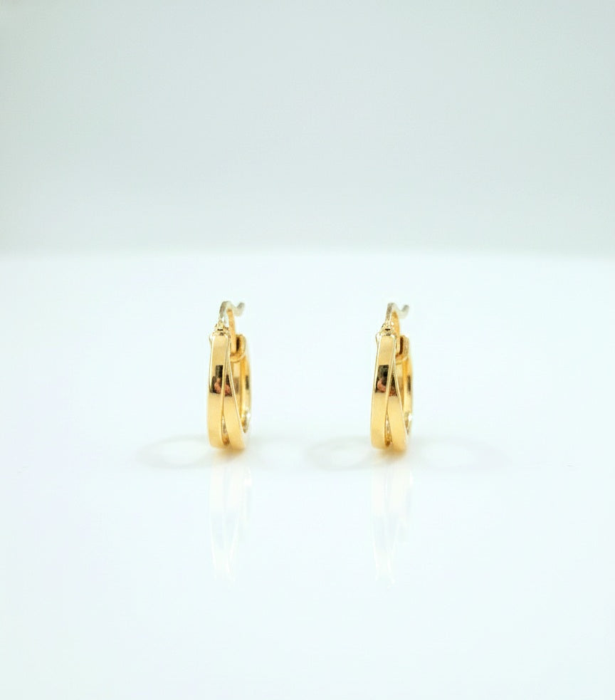 Argollas Dobles corte cuadrado