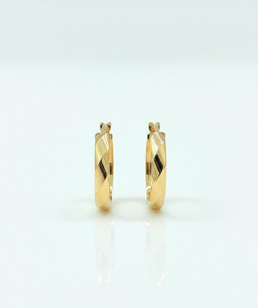 Argollas corte rombo