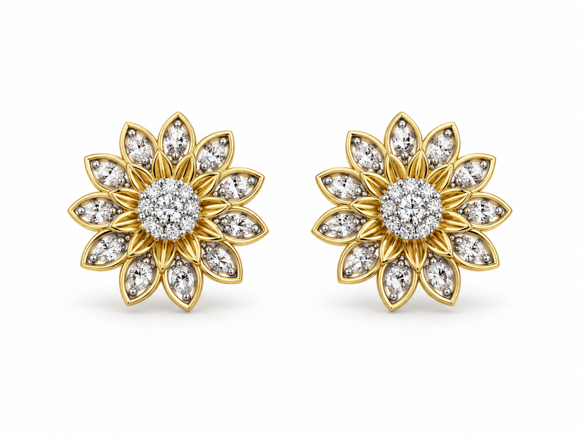 Flores diamantes