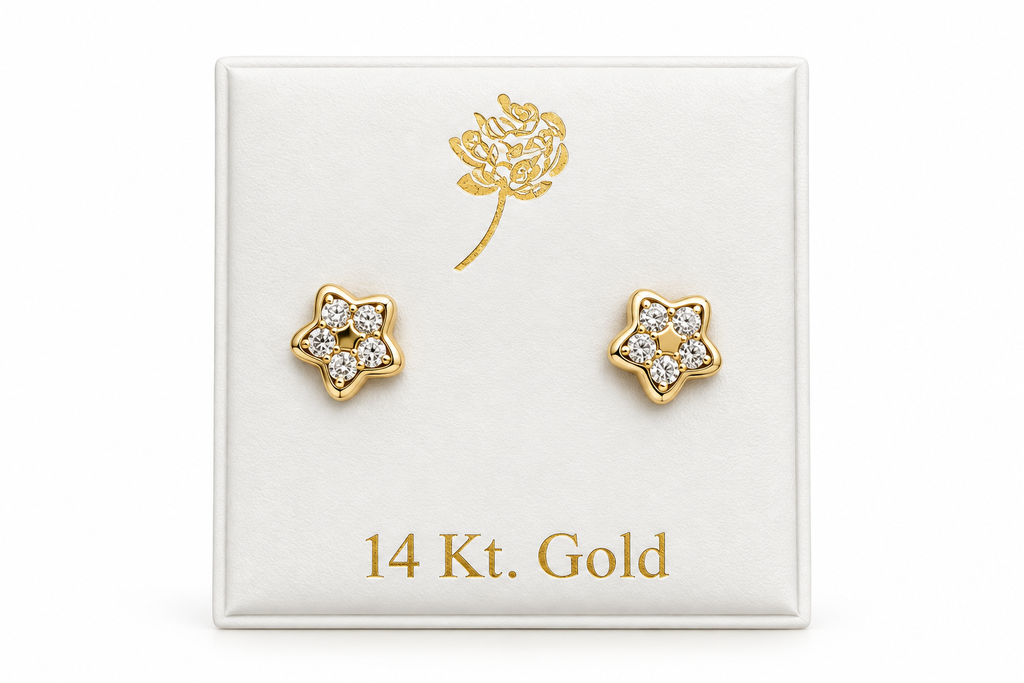 Aretes estrellas morado