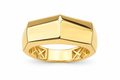 Sculpted Gold Signet Ring