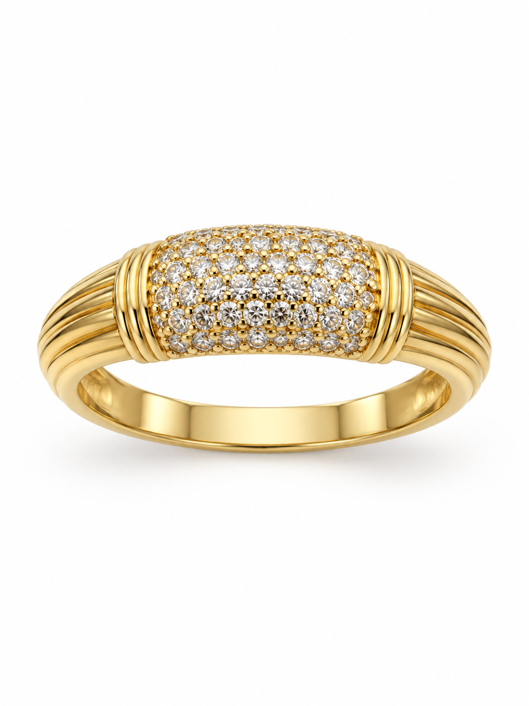 Gold Pave Bar ring