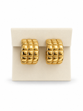 Quilted Gold Huggie