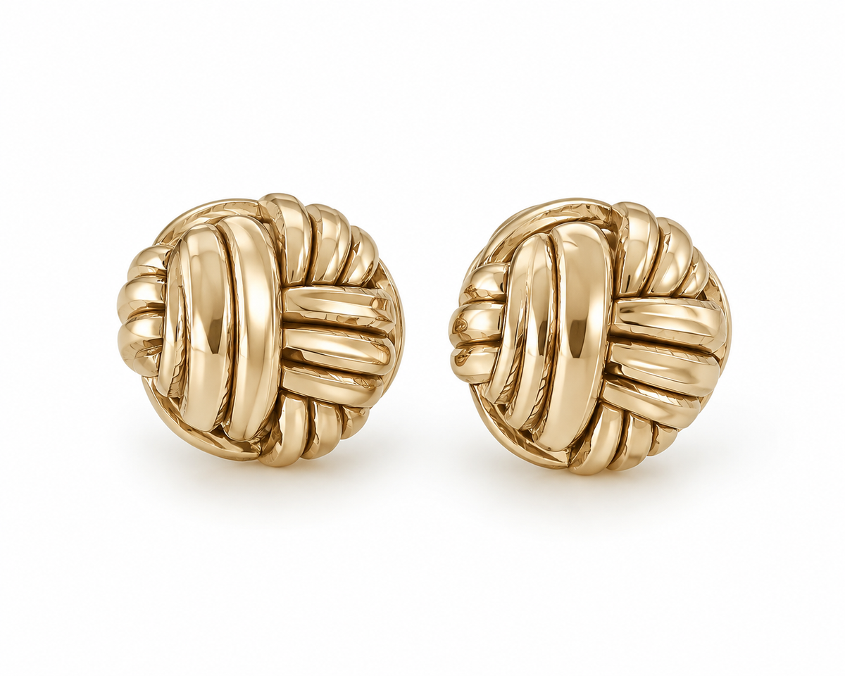 Vintage Woven Knot Earrings