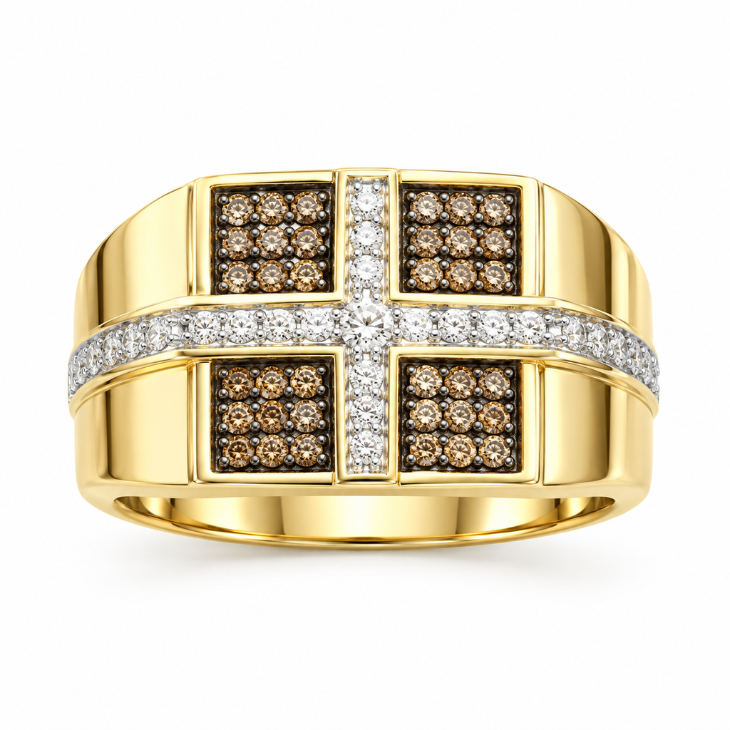Faith Cross Diamond Ring