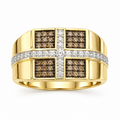 Faith Cross Diamond Ring