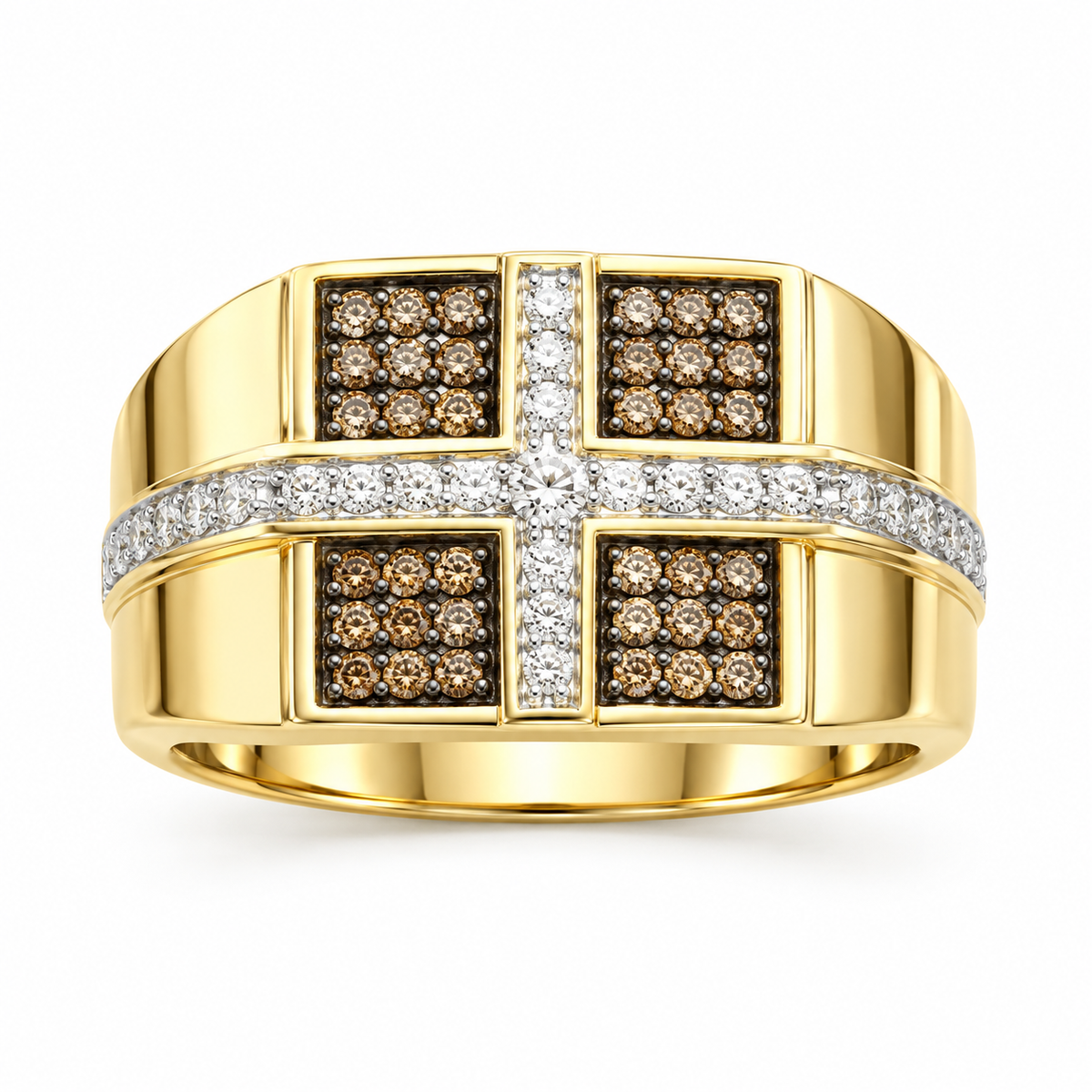 Faith Cross Diamond Ring