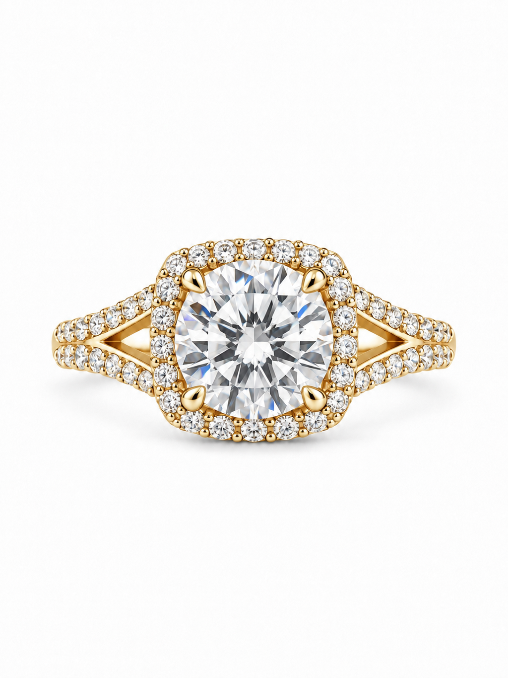 Anillo 7548 en oro amarillo, vista frontal