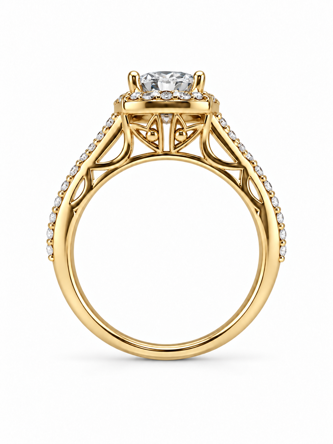 Anillo 7548 en oro amarillo, vista lateral