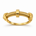Anillo Tornillo en Oro Amarillo 10K – Talla 8