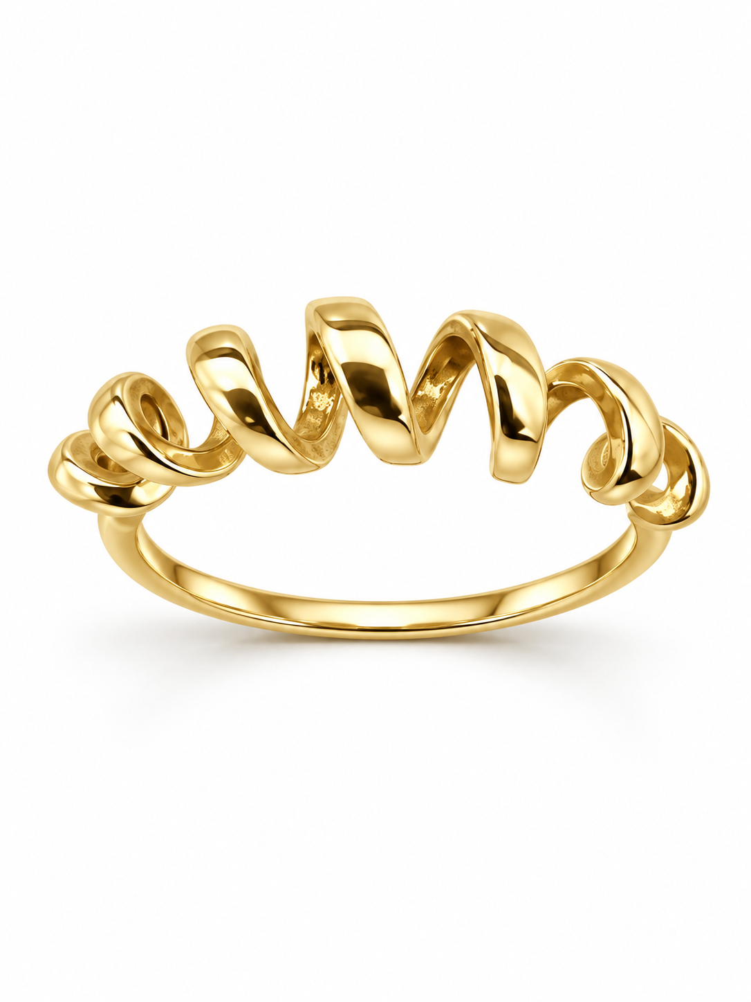 Anillo Muelle en Oro Amarillo 14K – Talla 8